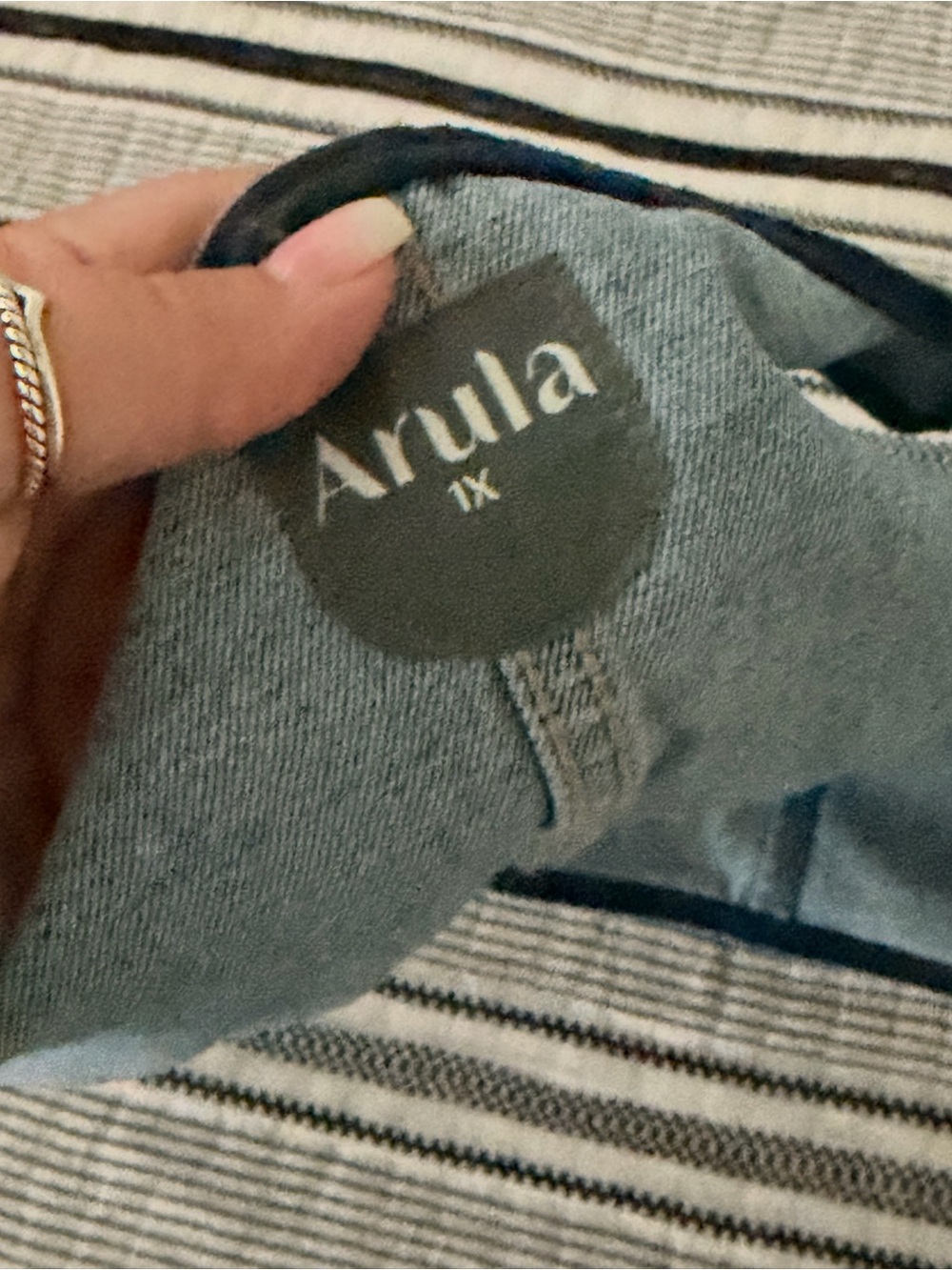 ARULA Light Blue Denim Vest with Button Trim - Picture 3 of 4